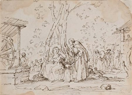 Pietro Fabris (Attivo a Napoli fra il 1756 e il 1792) Festa nella campagna...