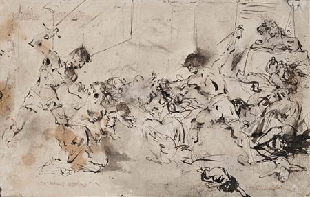 Scuola Italiana del XIX secolo () Strage degli Innocenti China e inchiostro...