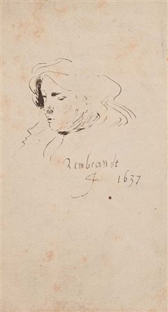 Rembrandt Harmenszoon van Rijn (dapres) (Leida 1606 - Amsterdam 1669) Testa...
