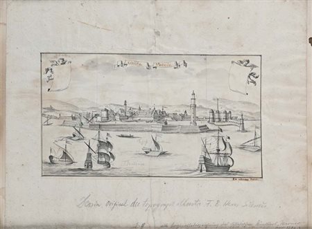 Friedrich Bernhard Werner (Reichenau 1690 - Breslau 1778) Veduta del Porto di...