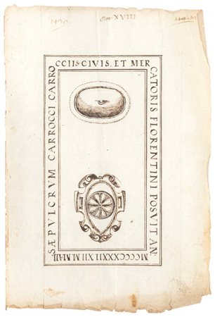 Scuola Italiana del XIX secolo () Studio per incvisione "Civis et Mercatoris"...