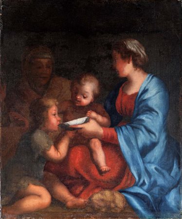 Pittore del XVI secolo (0 - 0) Madonna col Bambino, Santa Elisabetta e San...