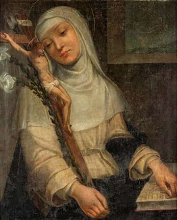 Francesco Bartalani (Siena 1569 - 1609) Santa Caterina da Siena olio su tela...