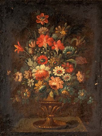 Astolfo Petrazzi (Siena 1583 - Siena 1665) Vaso di Fiori con al centro un...