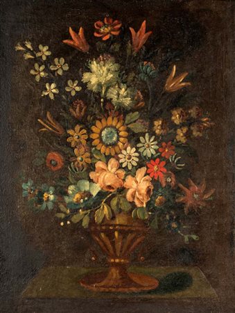 Astolfo Petrazzi (Siena 1583 - Siena 1665) Vaso di Fiori con al centro...