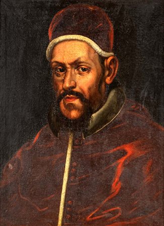 Pittore senese del XVIII secolo () Ritratto di Papa Innocenzo X olio su tela...