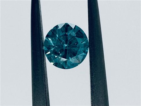 DIAMANTE NATURAL POLISHED 0,4 FANCY BLU INTENSO -I1 - CERTIFICATO GEMMOLOGICO ALLEGATO - C30610-9