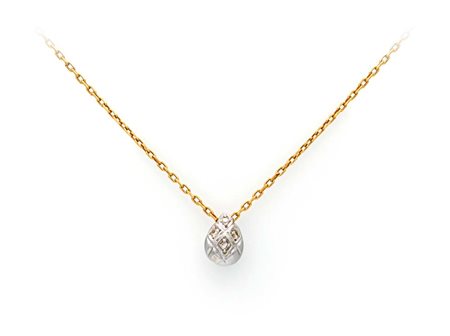 Pendente in oro e diamanti Oro giallo e bianco 750/000. Peso complessivo gr....