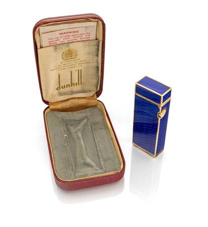Dunhill, accendino in oro e smalto Oro 750/000 e smalto. corredato di...