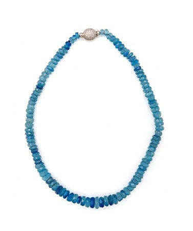 Collana in acquamarine, argento Argento 925/000. Acquamarine faccettate...