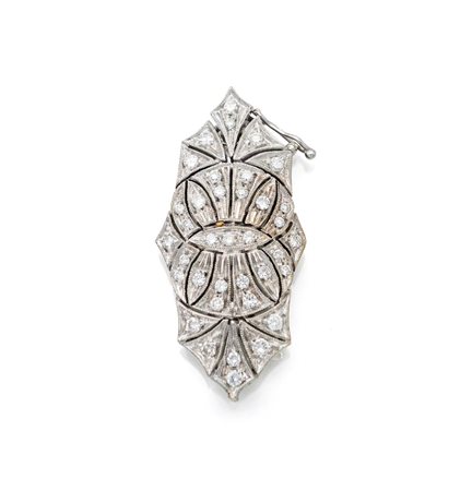 Chiusura per collana in oro e brillanti Oro bianco 750/000. Diamanti in...