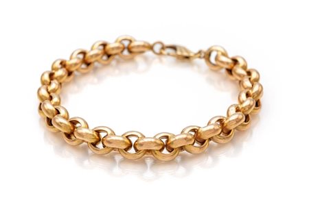 Bracciale a maglia Oro giallo 750/000. Peso complessivo gr 12,50 Lunghezza cm 19