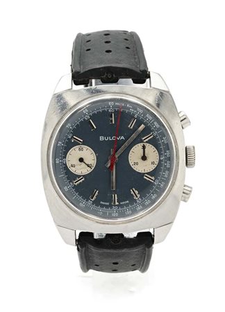 Bulova cronografo in acciaio Acciaio. Cassa carrè, fondello a vite n° 606121,...