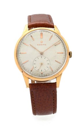 Zenith oversize in oro Oro giallo 750/000. Cassa n° 771352, fondello a...