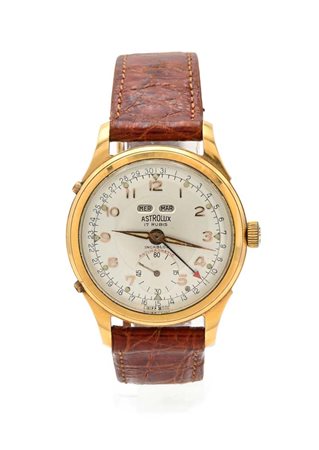 Astrolux triplo calendario placcato in oro Acciaio placcato in oro. Fondello...