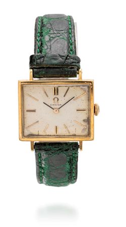 Omega da polso in oro Oro giallo 750/000. Cassa rettangolare n° 14251,...