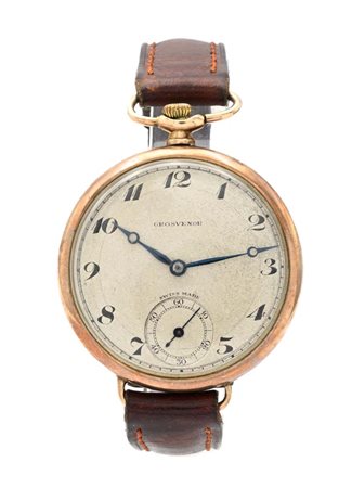 Orologio da tasca convertito da polso in oro Oro 333/000. Cassa a tre corpi....