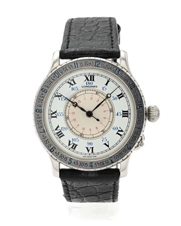 Longines Lindbergh in acciaio Acciaio. Cassa firmata n° 25084085, fondello a...