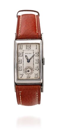 Rolex curvex in acciaio Acciaio. Cassa arcuata n° 270953 472, timbri R.W.C....