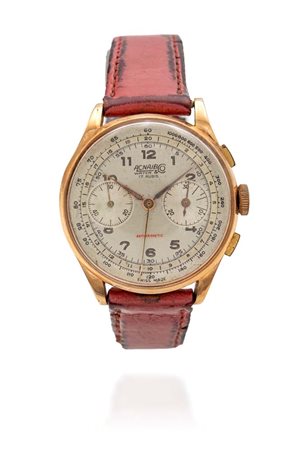 Acnaib cronografo in oro Oro giallo 750/000. Fondello a scatto. Quadrante...