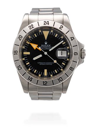 Rolex oyster perpetual date Explorer II "Freccione" in acciaio. Acciaio....