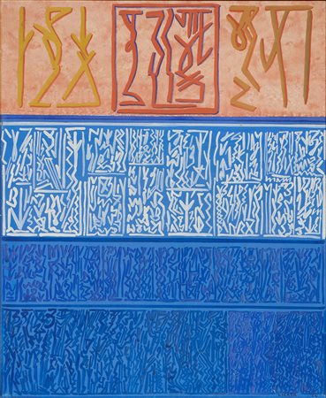 Riccardo Licata (Torino, 1929 - Venezia, 2014) Composizione, 1982 Olio su...