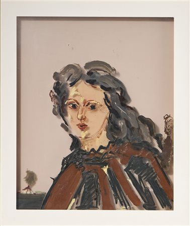 Remo Bianco (Milano, 1922 - 1988) 3D (Volto), 1950 Tecnica mista su pannelli...