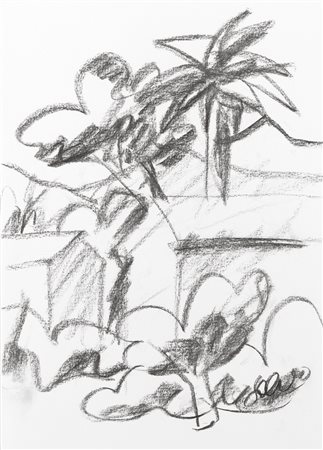 Salvo (Leonforte (En), 1947 - Torino, 2015) Senza titolo Carboncino su carta,...