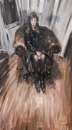 Alessandro Papetti (Milano, 1958) La poltrona nell'angolo, 1994 Olio su tela,...