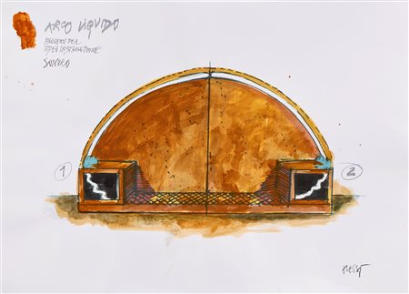 Fabrizio Plessi (Reggio Emilia, 1940) Arco Liquido, progetto per video...
