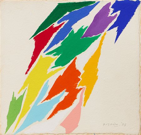 Piero Dorazio (Roma, 1927 - Perugia, 2005) Senza titolo, 1973 Acquerello su...