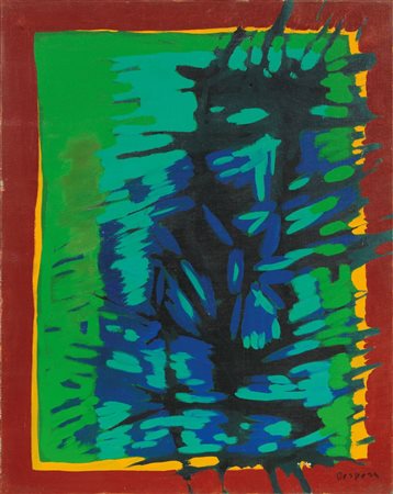 Antonio Corpora (Tunisi, 1909 - Roma, 2004) Il padiglione vecchio, 1975 Olio...