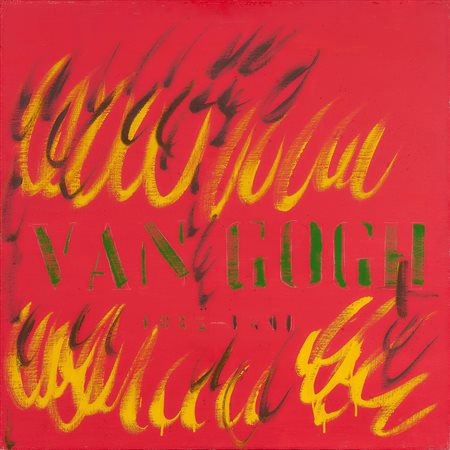 Tano Festa (Roma, 1938 - 1987) Van Gogh, 1981 Acrilico su tela, cm 100x100...