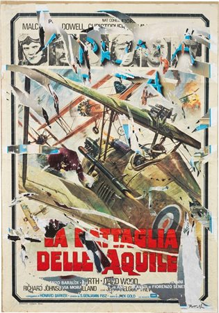 Mimmo Rotella (Catanzaro, 1918 - Milano, 2006) La battaglia delle aquile,...