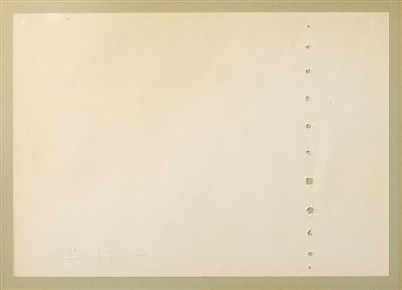 Lucio Fontana (Rosario Santa Fè, 1899 - Varese, 1968) Concetto Spaziale Carta...