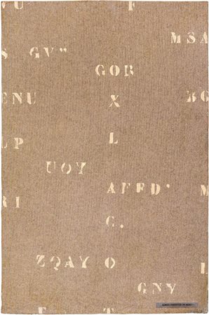 Vincenzo Agnetti (Milano, 1926 - 1981) Almost Forgotten by Heart, 1971 Feltro...