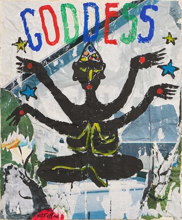 Mimmo Rotella (Catanzaro, 1918 - Milano, 2006) Goddess, 1990 Décollage e...