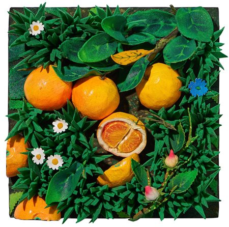 Piero Gilardi (Torino, 1942 - 2023) Aranci tardivi Poliuretano espanso su...