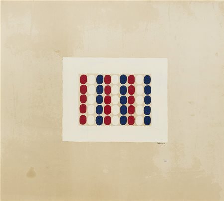 Turi Simeti (Alcamo (Tp), 1929 - Milano, 2021) 45 ovali, 1964 Smalto su carta...