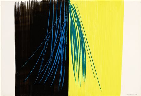 Hans Hartung (Lipsia, 1904 - Antibes, 1989) P1971-21, 1971 Acrilico,...