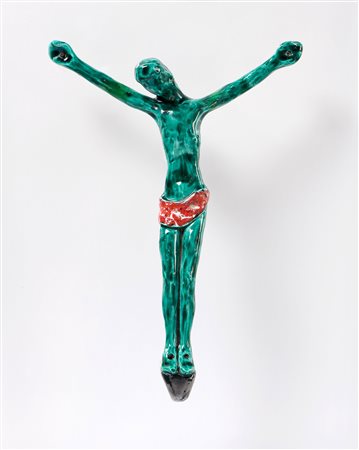 Leoncillo (Spoleto (Pg), 1915 - Roma, 1968) Crocifisso, anni Quaranta...