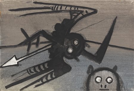 Wifredo Lam (Sagua La Grande, 1902 - Parigi, 1982) Senza titolo, 1973 Olio su...