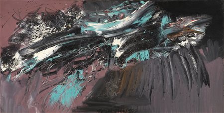 Mattia Moreni (Pavia, 1920 - Ravenna, 1999) Paesaggio, 1959 Olio su tela, cm...