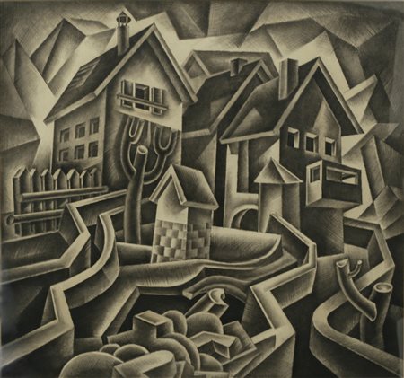 Fortunato Depero Fondo 1892 – Rovereto 1960 Casa a Serrada, 1935 Carboncino...