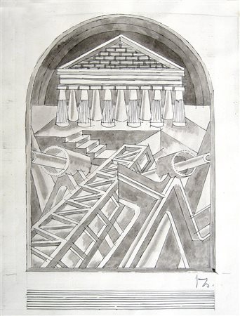 Fortunato Depero Fondo 1892 – Rovereto 1960 Studio per architettura, 1946 –...