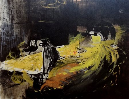 Graham Sutherland London / Londra 1903 – 1980 Tapping a blast furnace: flow...