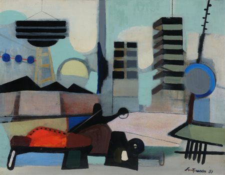 Giuseppe Santomaso Venedig / Venezia 1907 – 1990 Senza titolo, 1951 Olio su...