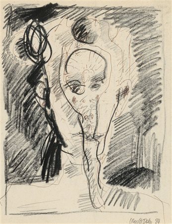 Walter Dahn St. Tönis (Krefeld), 1954 Senza titolo, 1984 Tecnica mista su...