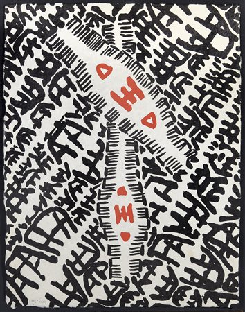 Giuseppe Capogrossi Rom / Roma 1900 – 1972 Trames, 1965 Stampa litografica a...