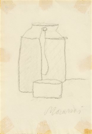 Giorgio Morandi (Bologna, 1890 - 1964) Natura morta, 1962 Matita su carta, cm...